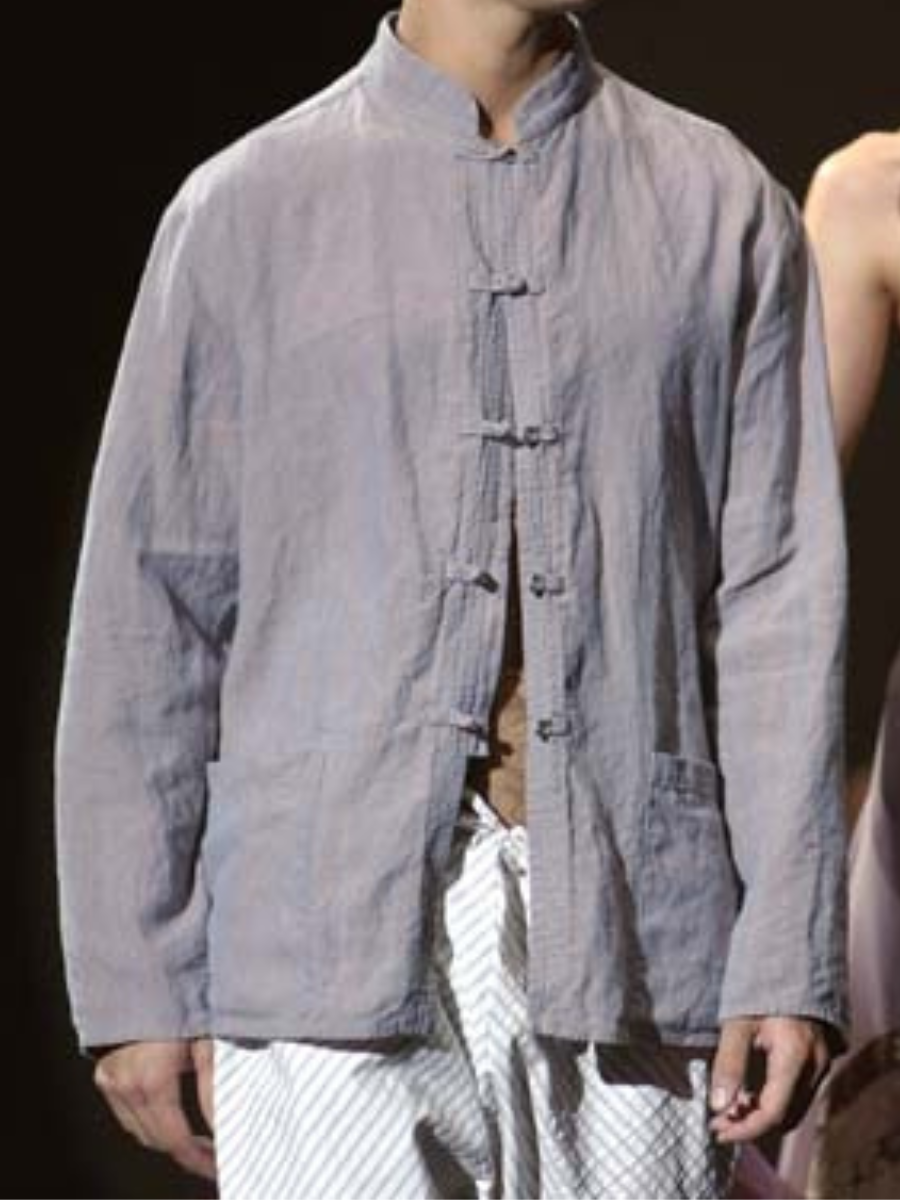 '00s Giorgio Armani Mandarin Jacket in Linen