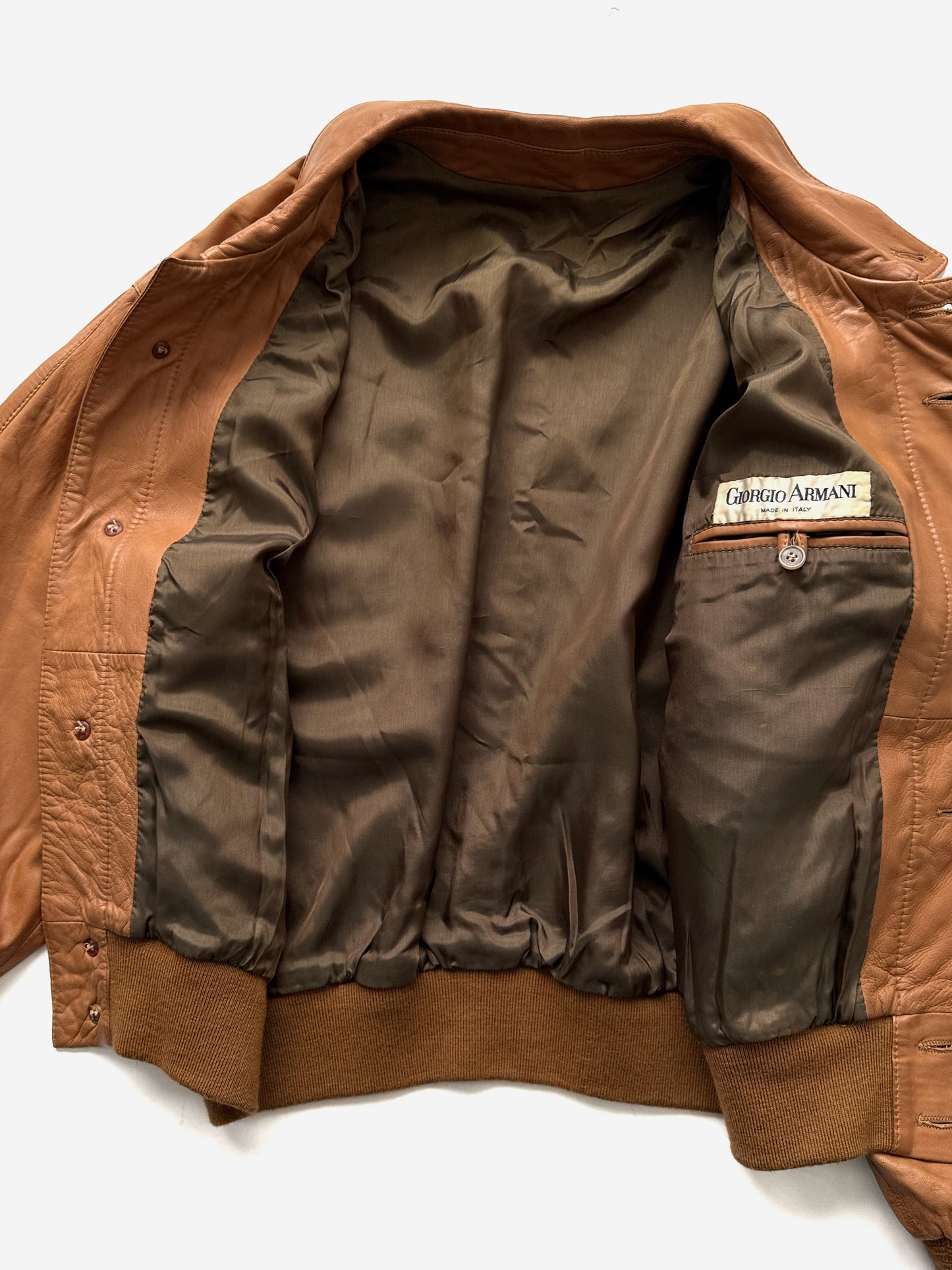 '70s Giorgio Armani Jacket in Leather