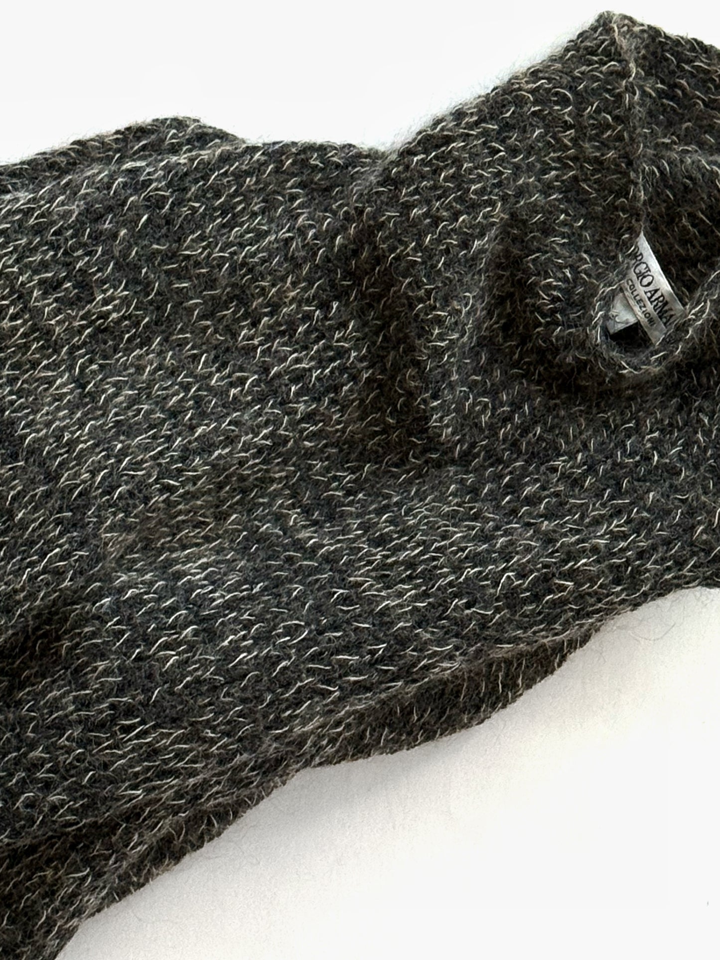 '90s Giorgio Armani High neck Sweater in Mohair Wool Nylon