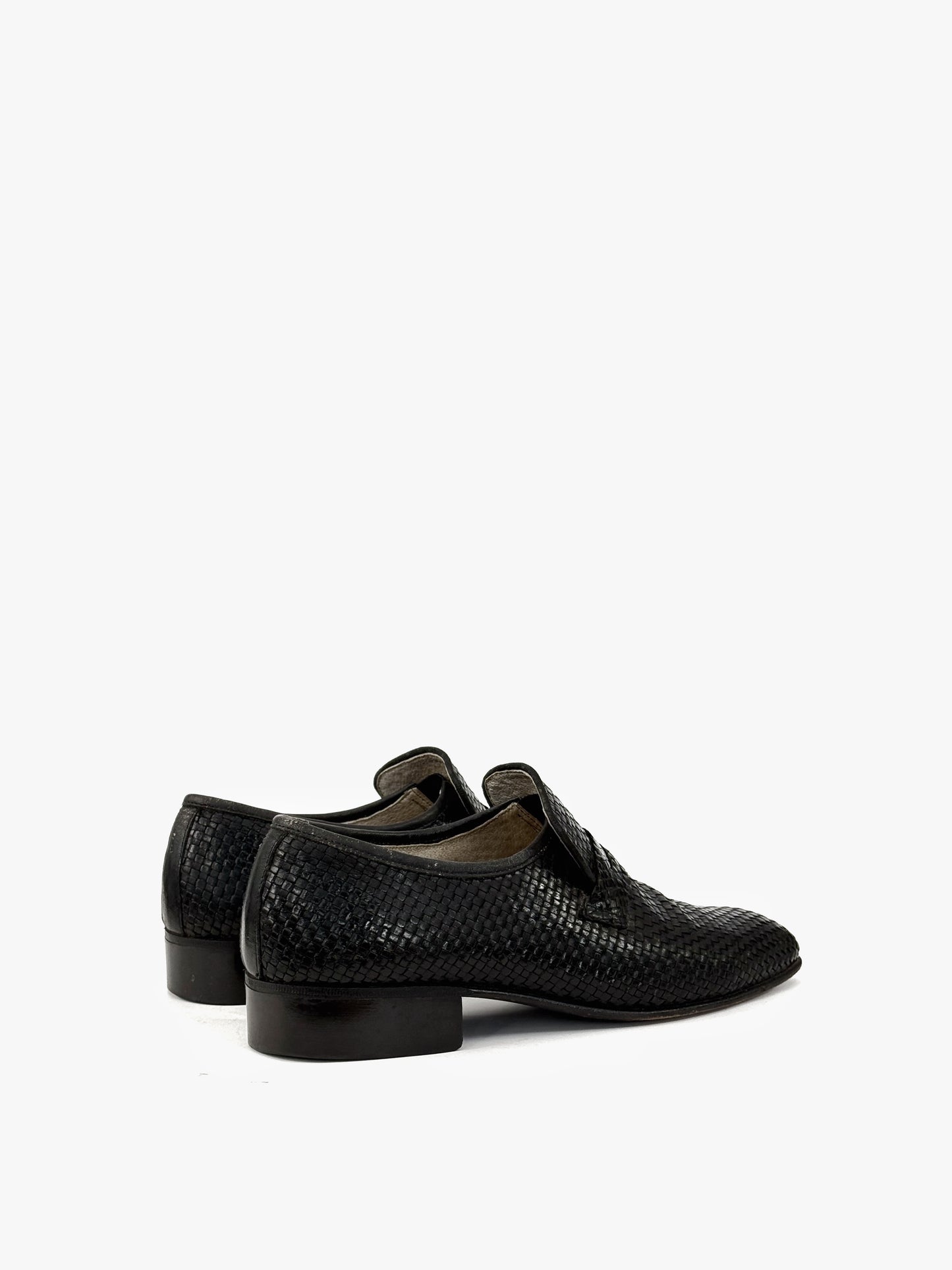 '70s Vintage Woven Loafers in Leather