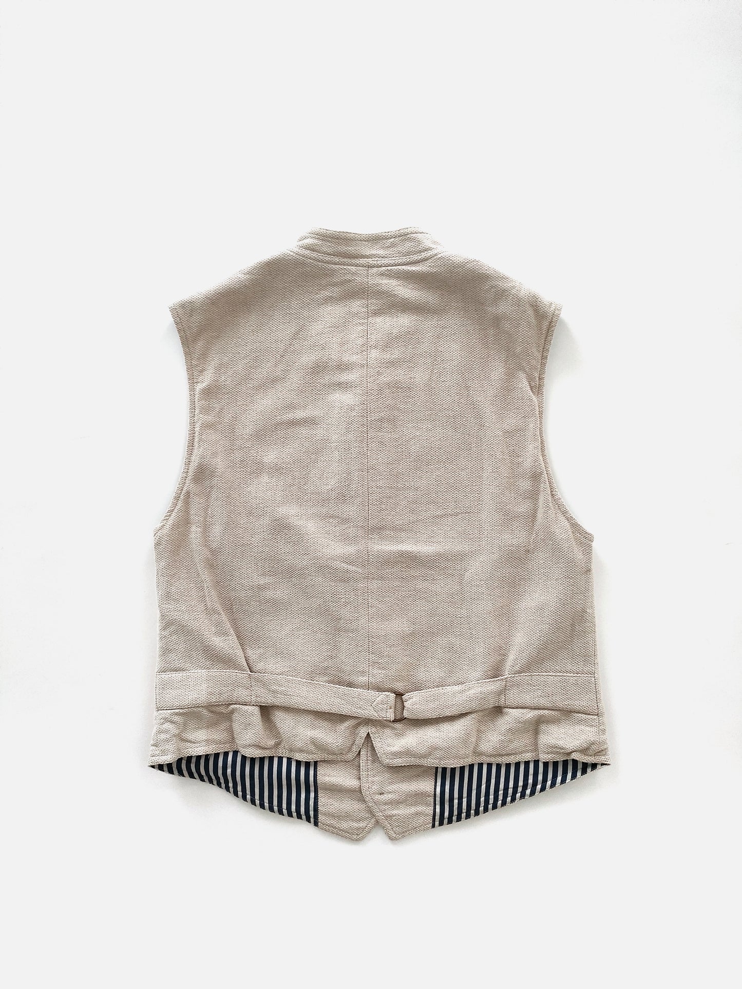 '90s Emporio Armani Vest in Cotton Linen