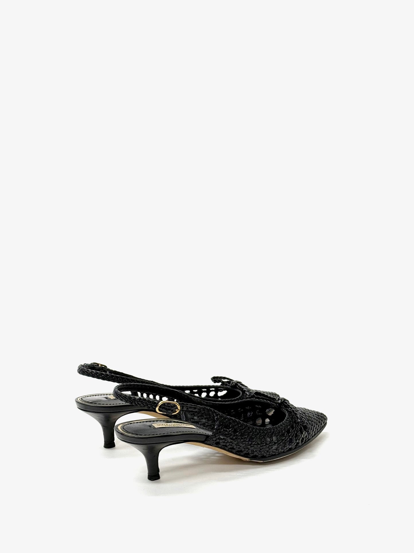 Dolce & Gabbana Woven Heels in Leather