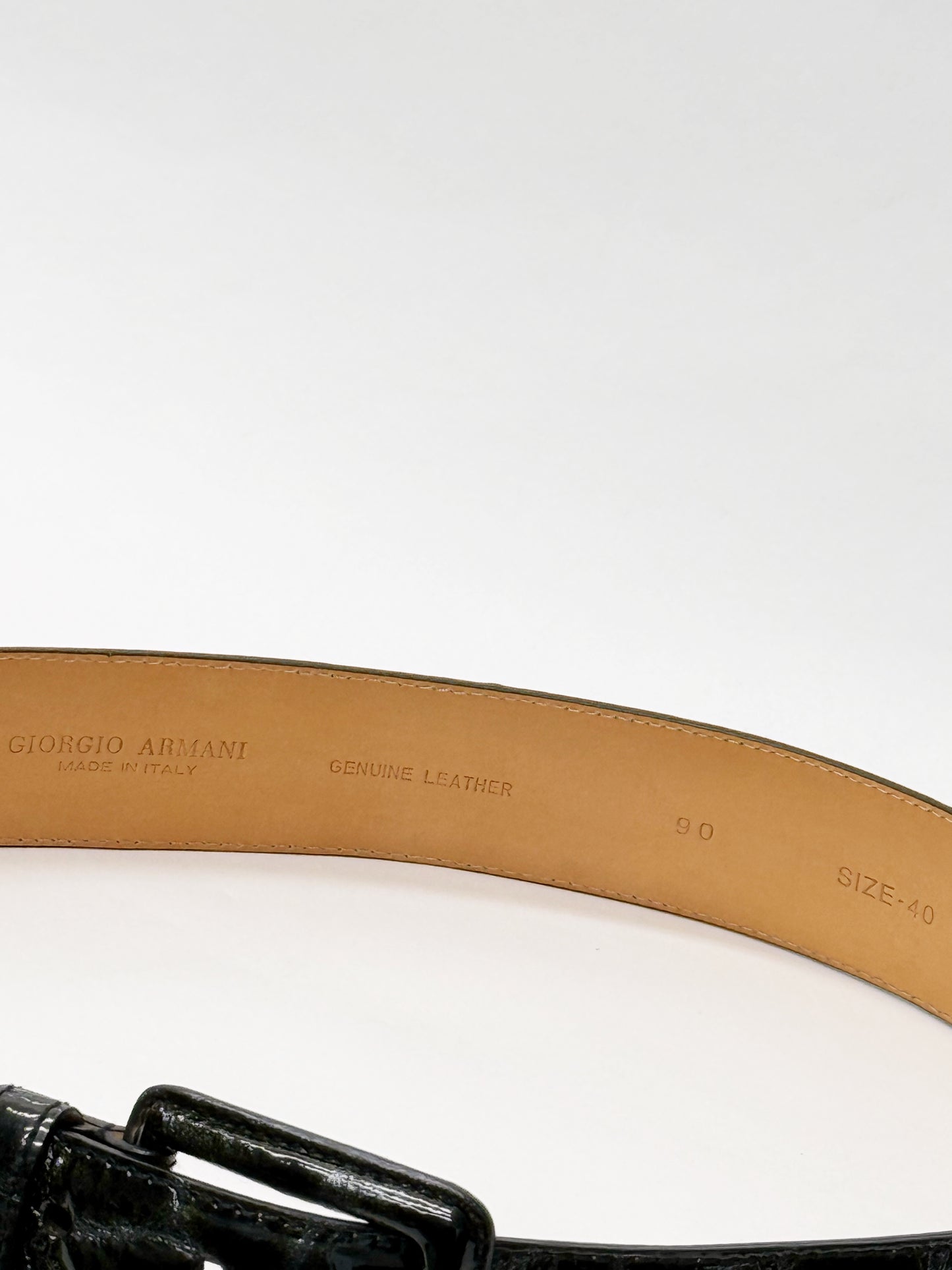 Giorgio Armani Double pin Belt in Enamel