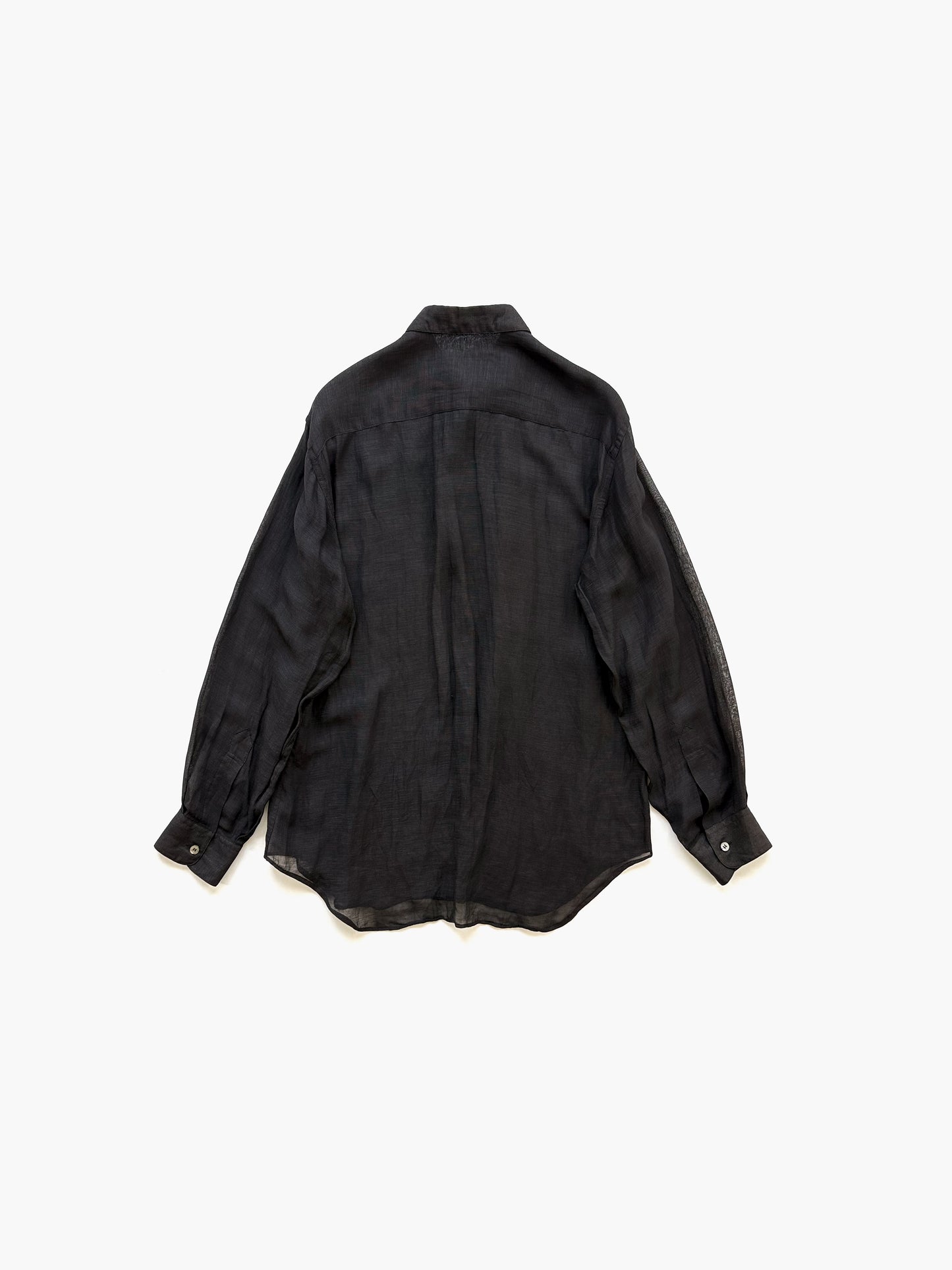 '90s Giorgio Armani See-Through Shirts in Linen Viscose