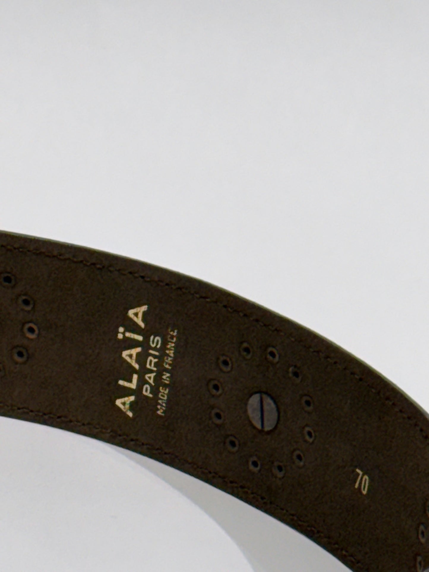 '90s Alaia Studs Belt in Suede