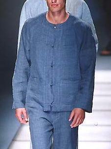 99SS Giorgio Armani Mandarin Jacket in Linen
