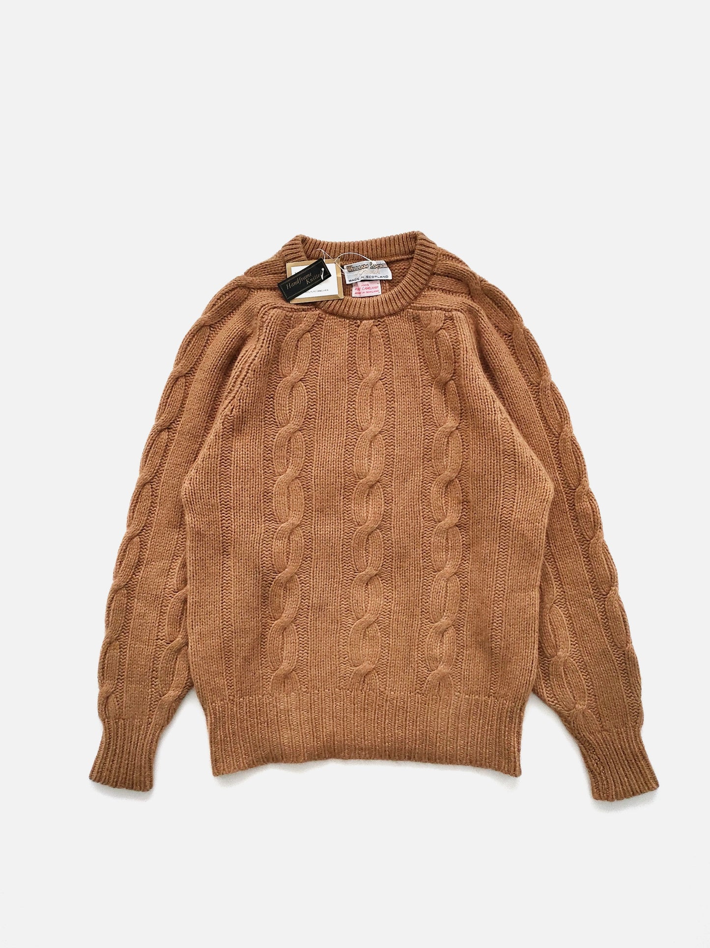 NOS William Lockie Crewneck Sweater in Camelhair