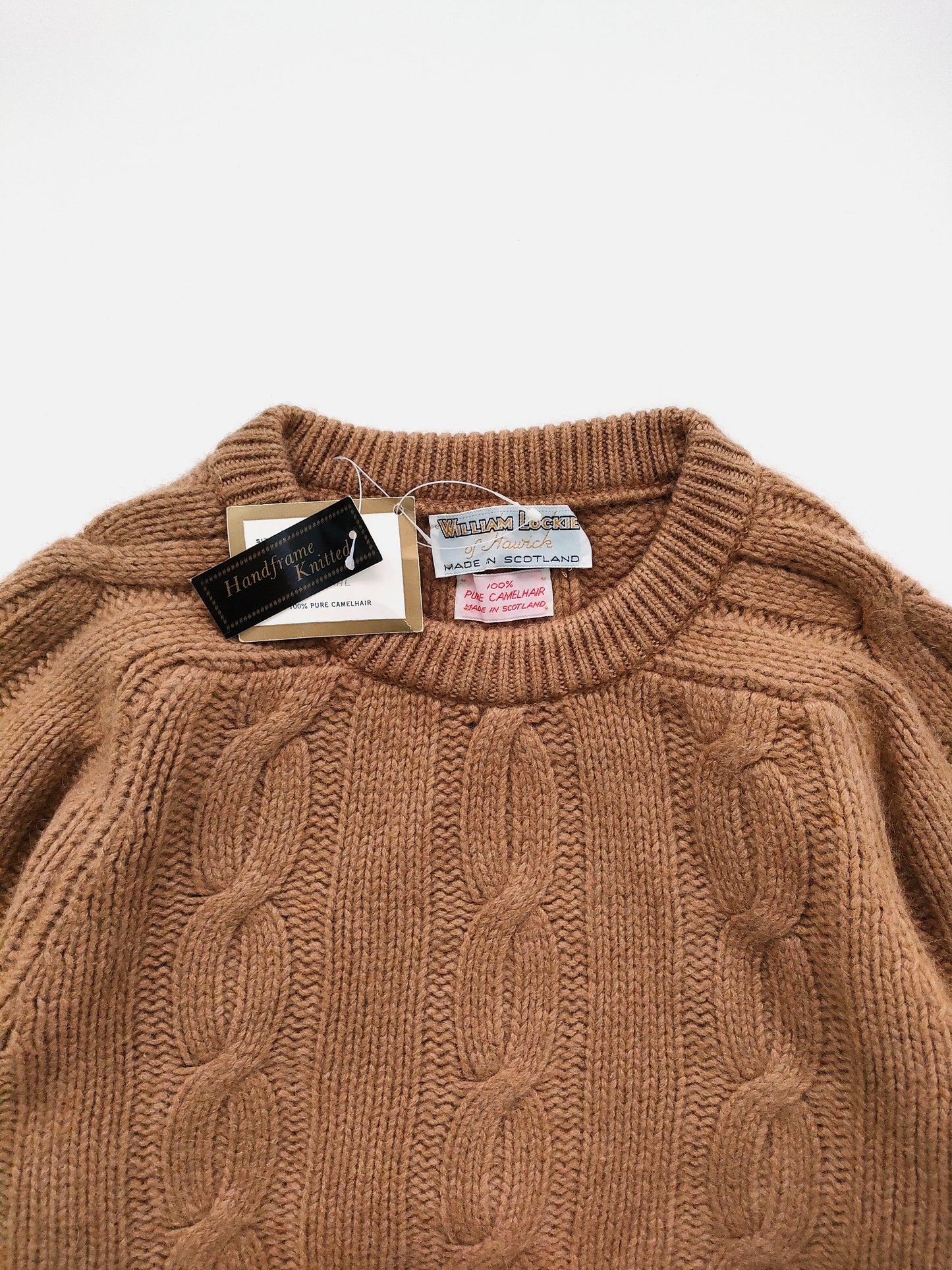 NOS William Lockie Crewneck Sweater in Camelhair