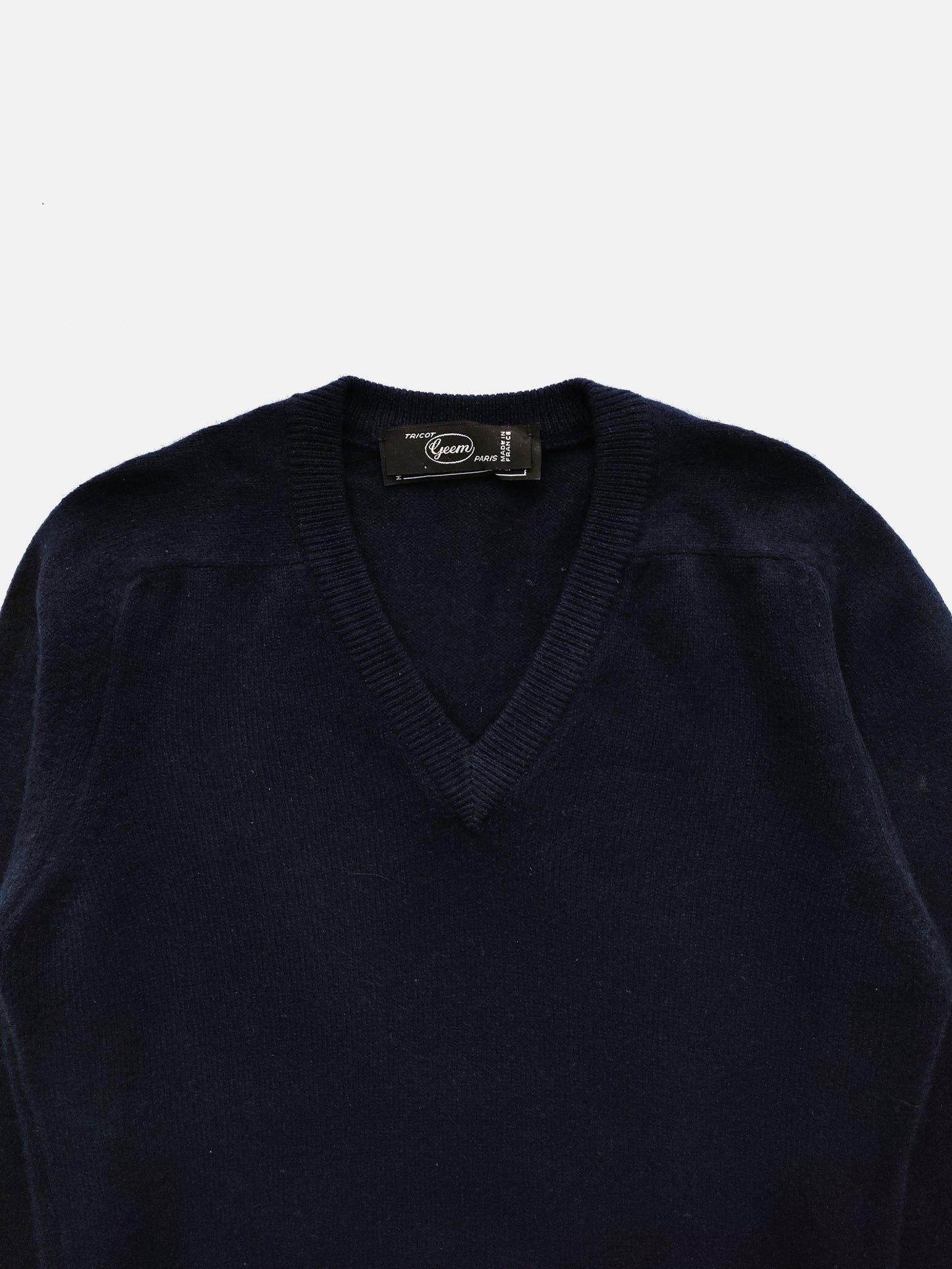 French V-neck Sweater in Cashmere