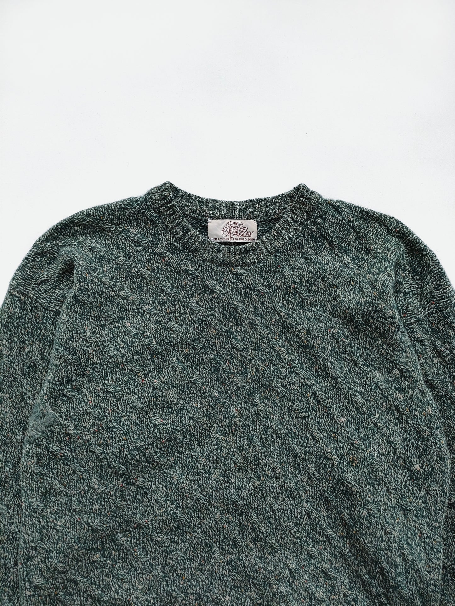 Scottish Heavy Knit Crewneck Sweater in Cashmere