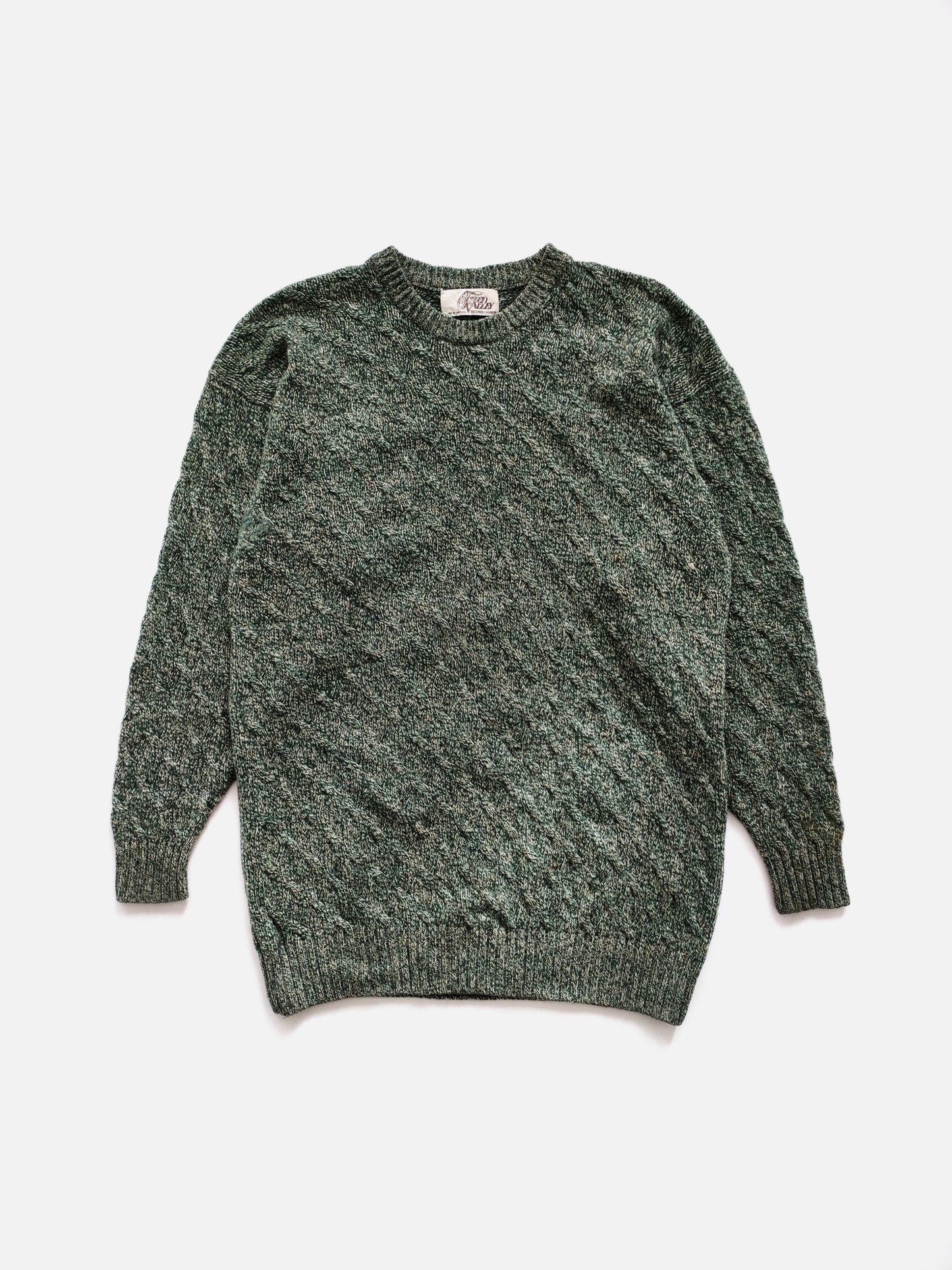 Scottish Heavy Knit Crewneck Sweater in Cashmere