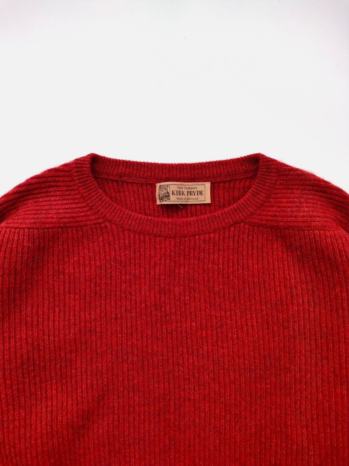 Scottish Heavy Knit Crewneck Sweater in Cashmere