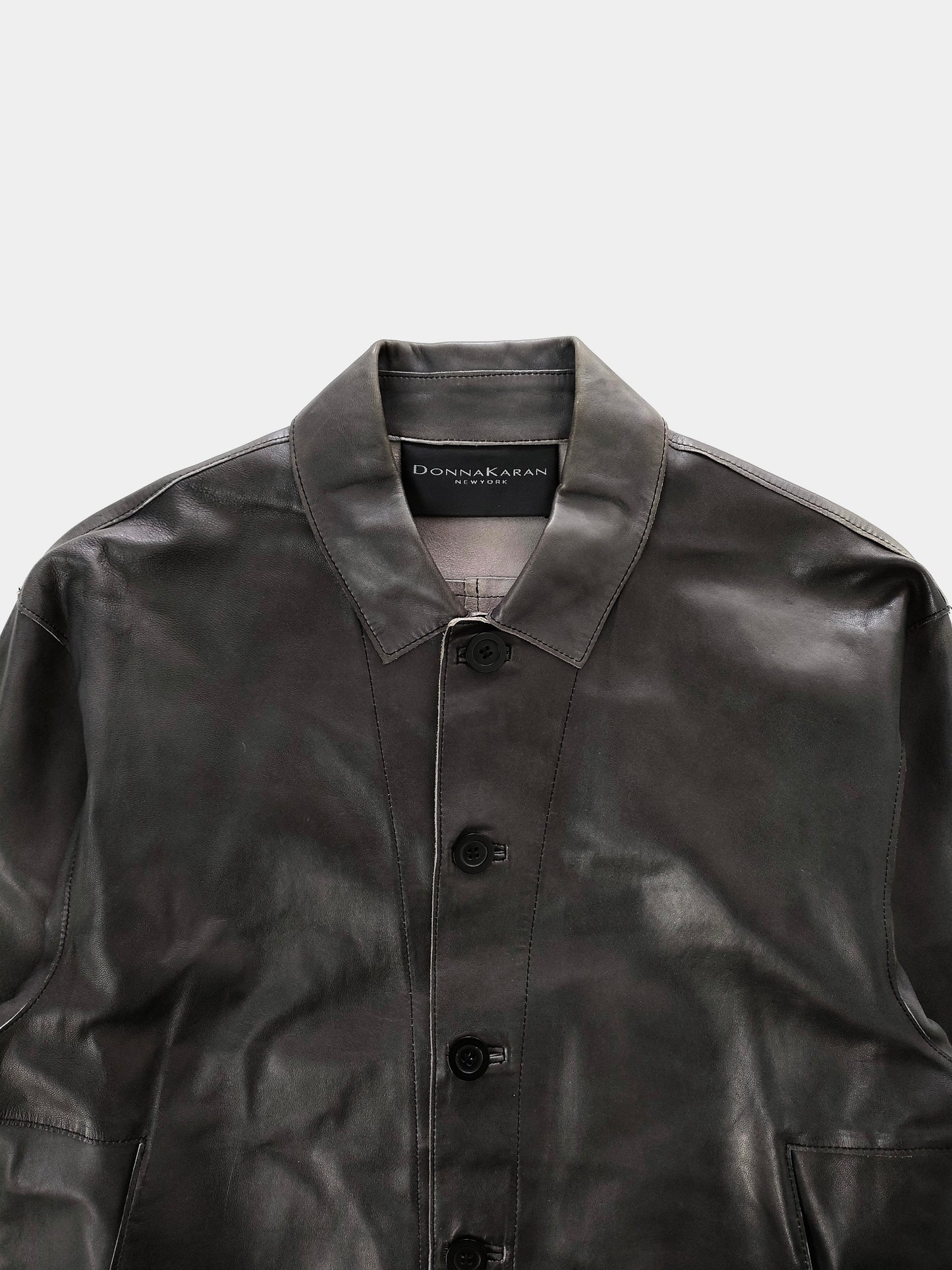 Donna Karan New York Jacket in Leather