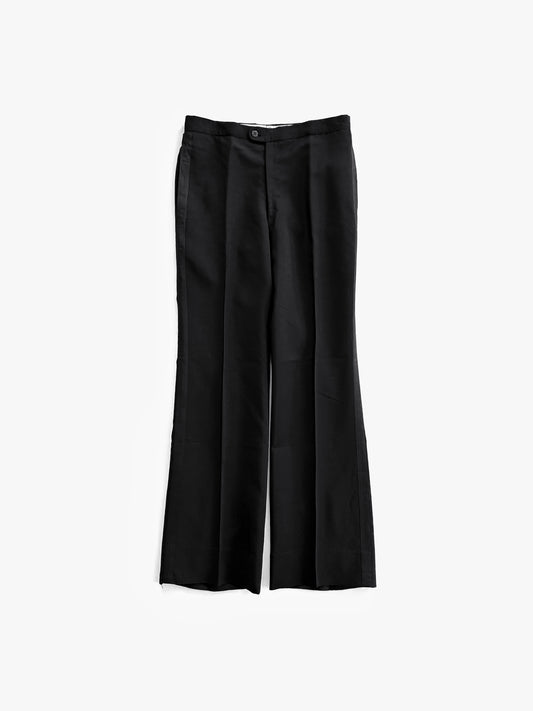 70s Flare Trousers with Side Stripe in Wool and Mohair