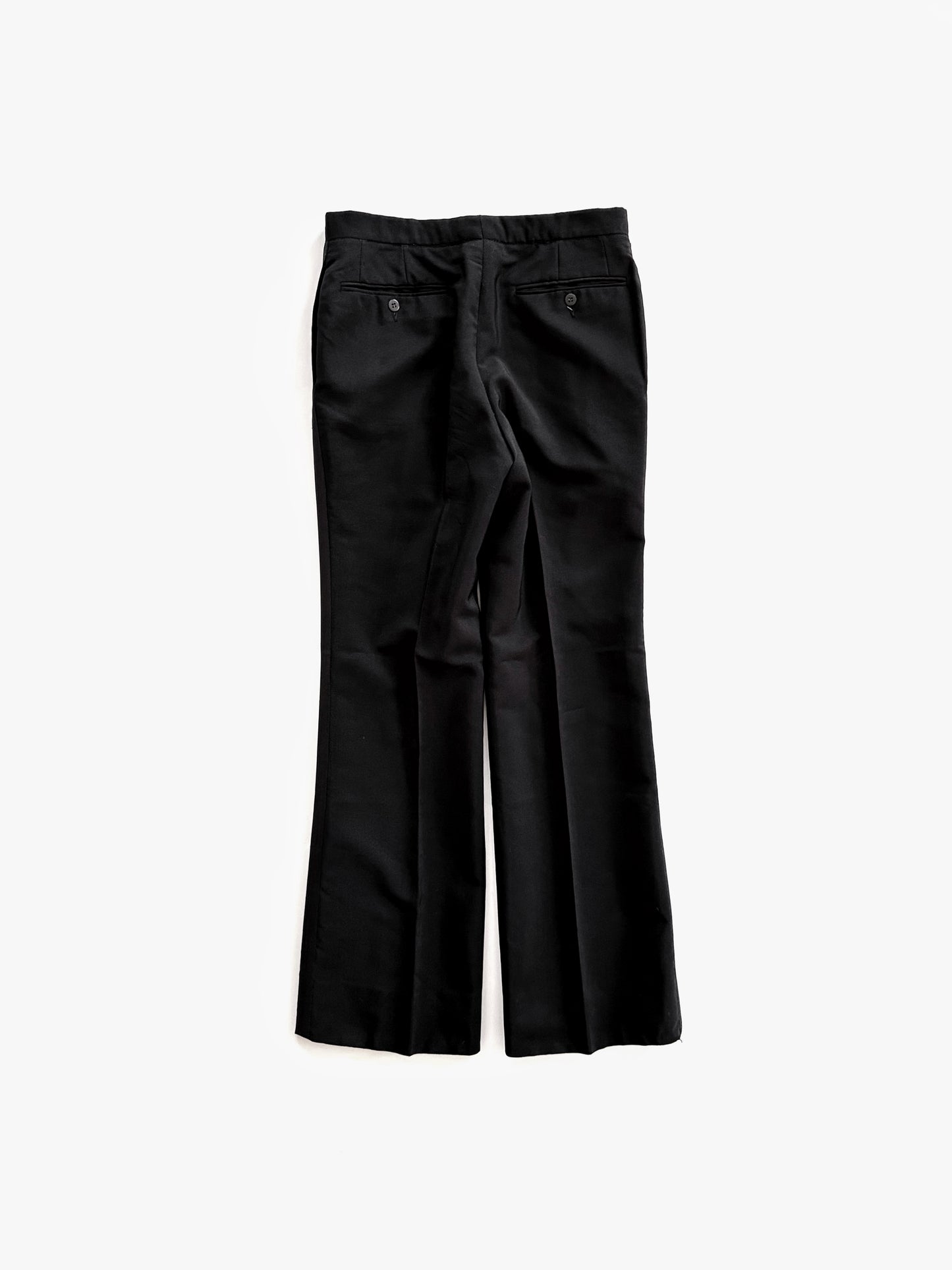 70s Flare Trousers with Side Stripe in Wool and Mohair
