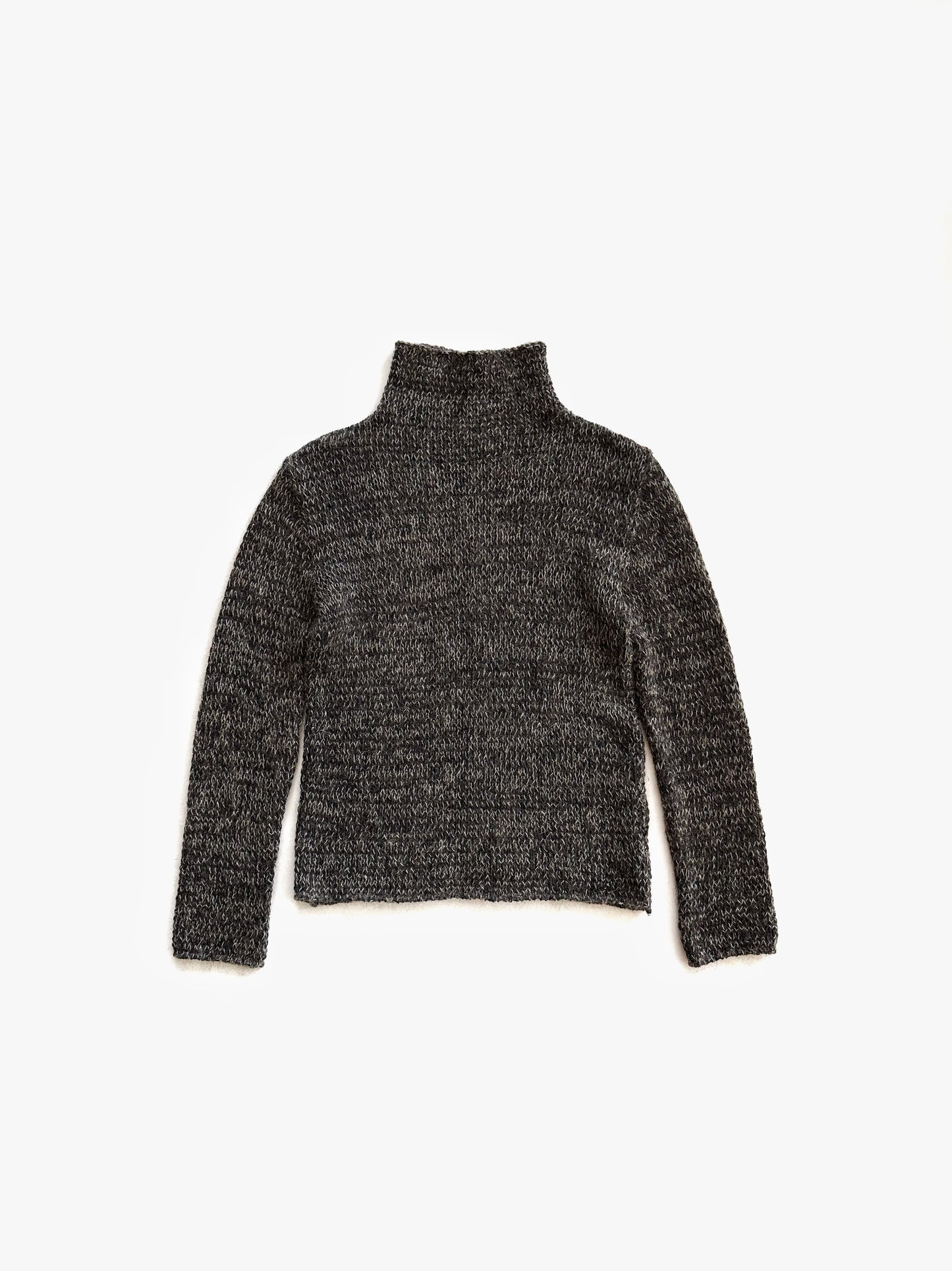 '90s Giorgio Armani High neck Sweater in Mohair Wool Nylon
