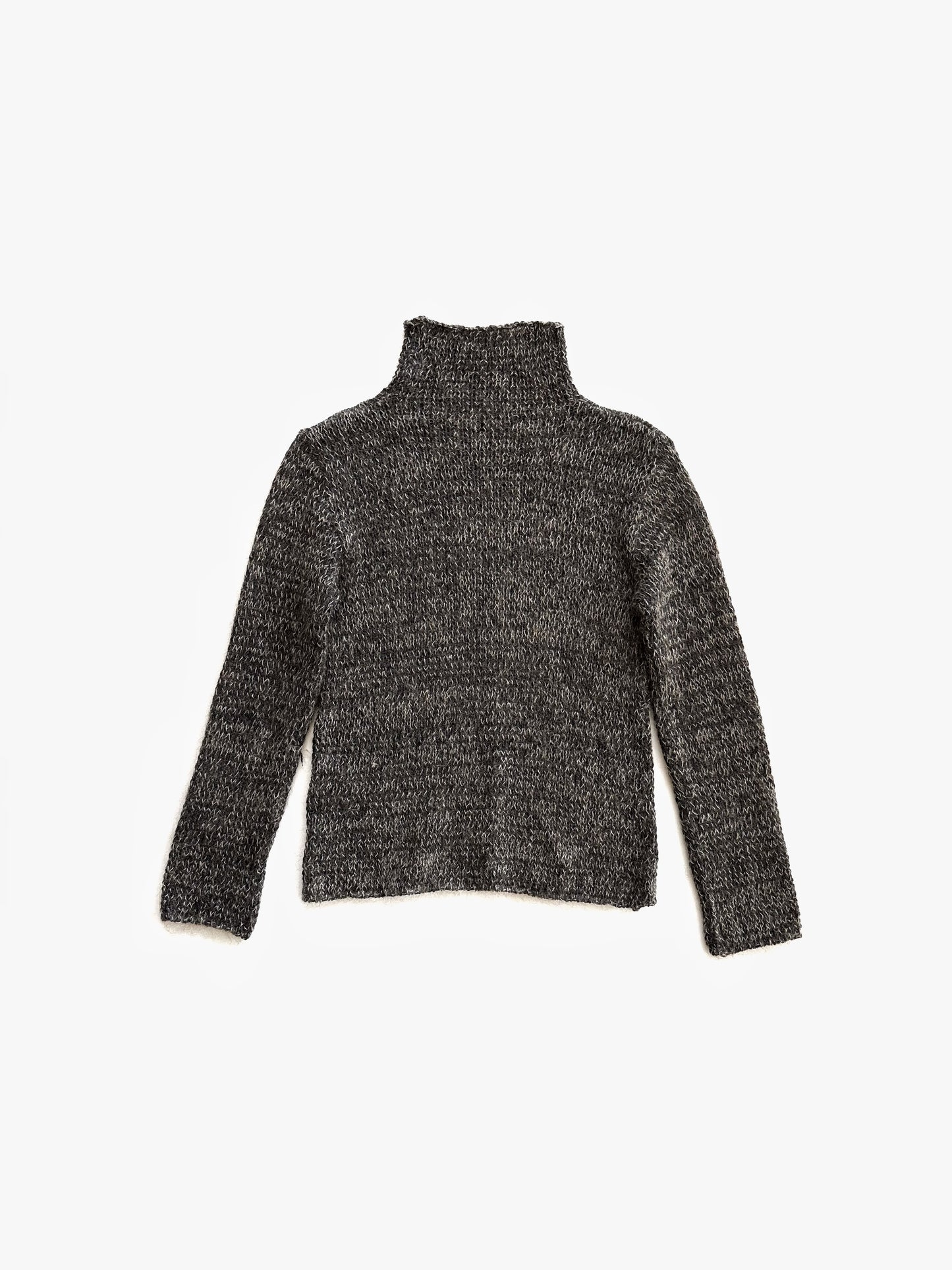 '90s Giorgio Armani High neck Sweater in Mohair Wool Nylon