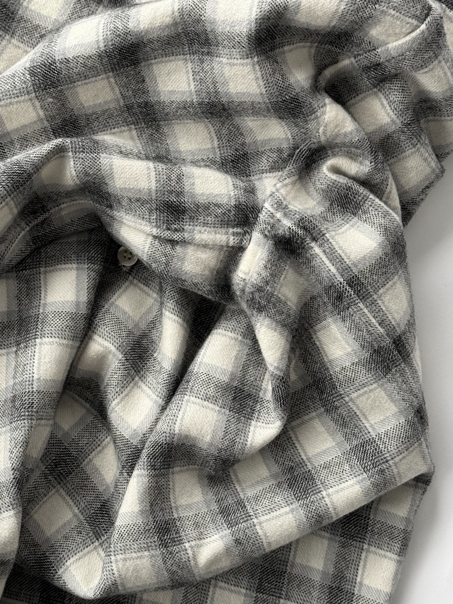 '70s Euro Vintage Su Misura Ombre Check Shirts in Wool