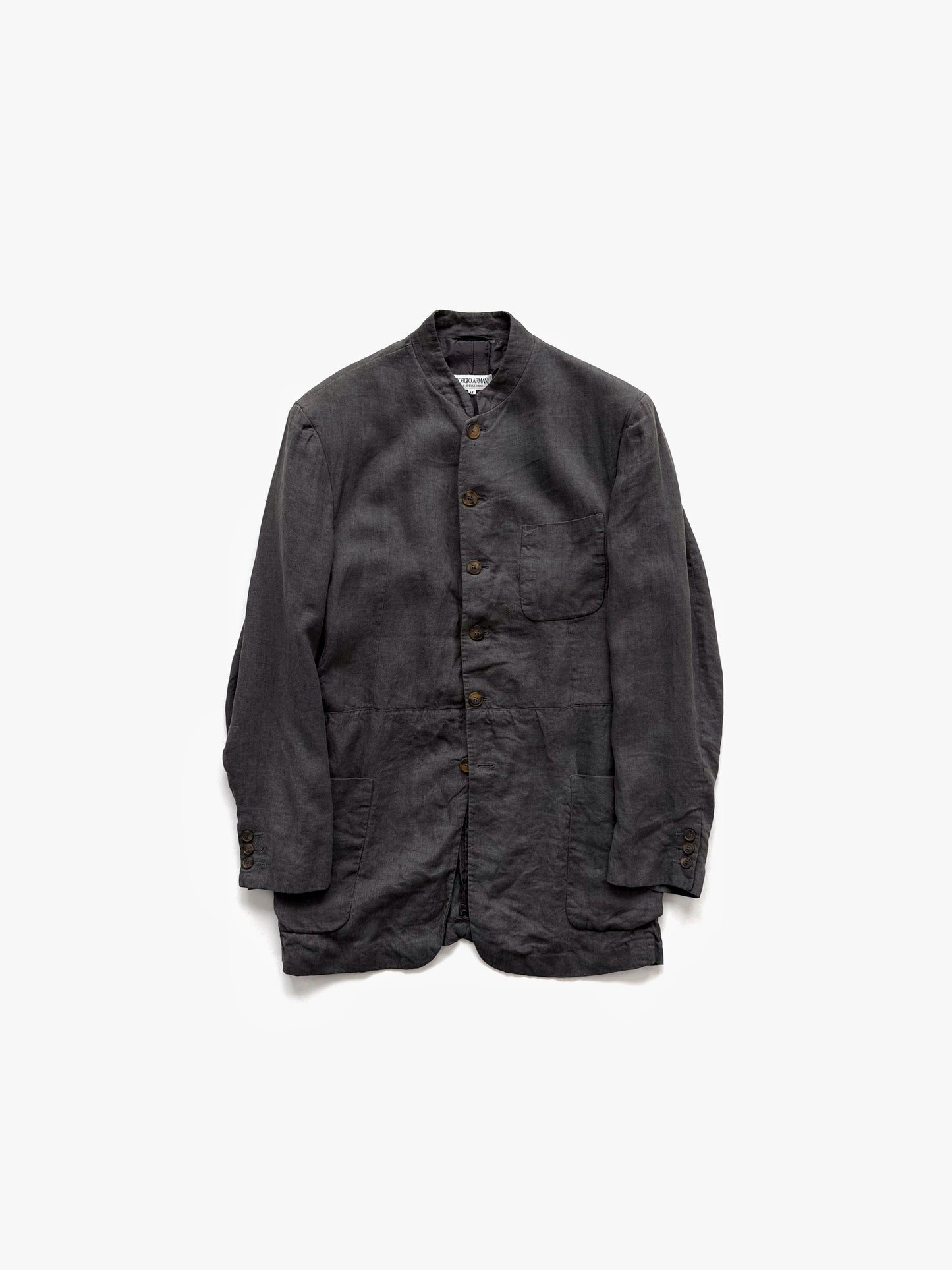'90s Giorgio Armani Mao collar Jacket in Linen
