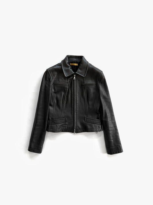 '00s Donna Karan Signature Jacket in Leather