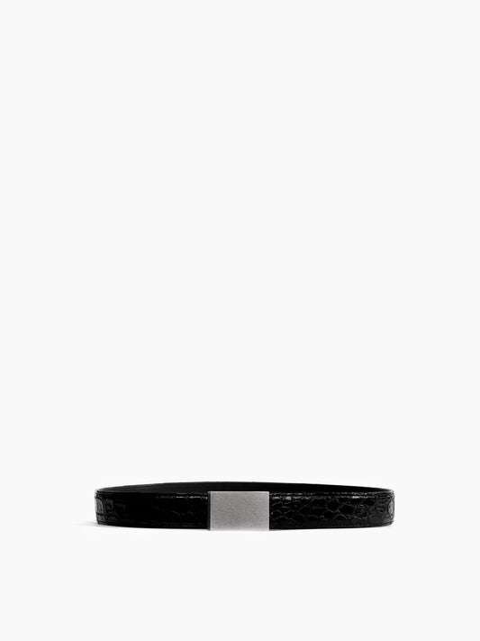 Vintage Crocodile Leather Belt with AB01 Buckle