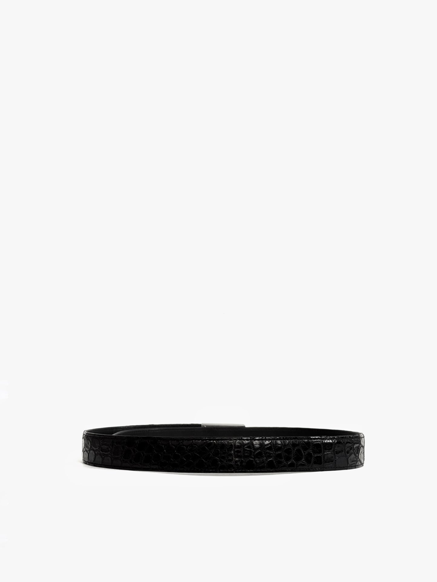 Vintage Crocodile Leather Belt with AB01 Buckle