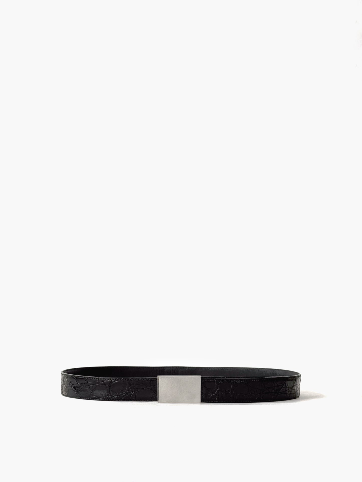 Vintage Crocodile Leather Belt with AB01 Buckle
