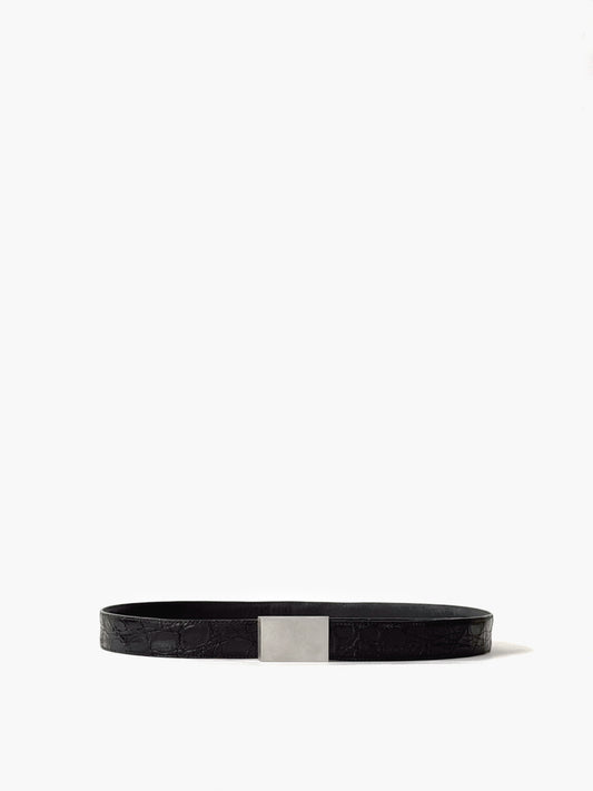 Vintage Crocodile Leather Belt with AB01 Buckle