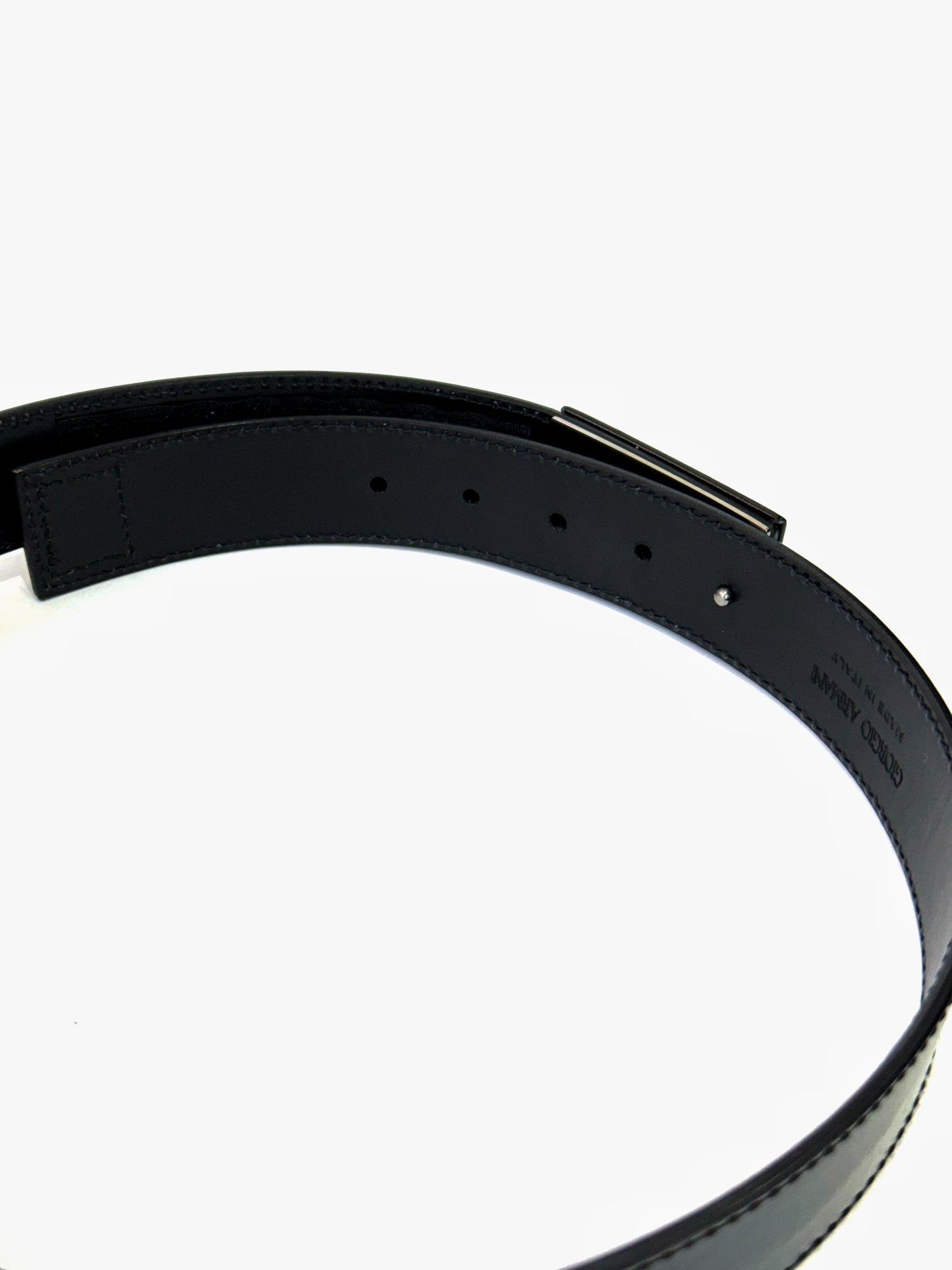 Giorgio Armani Belt in Enamel Leather