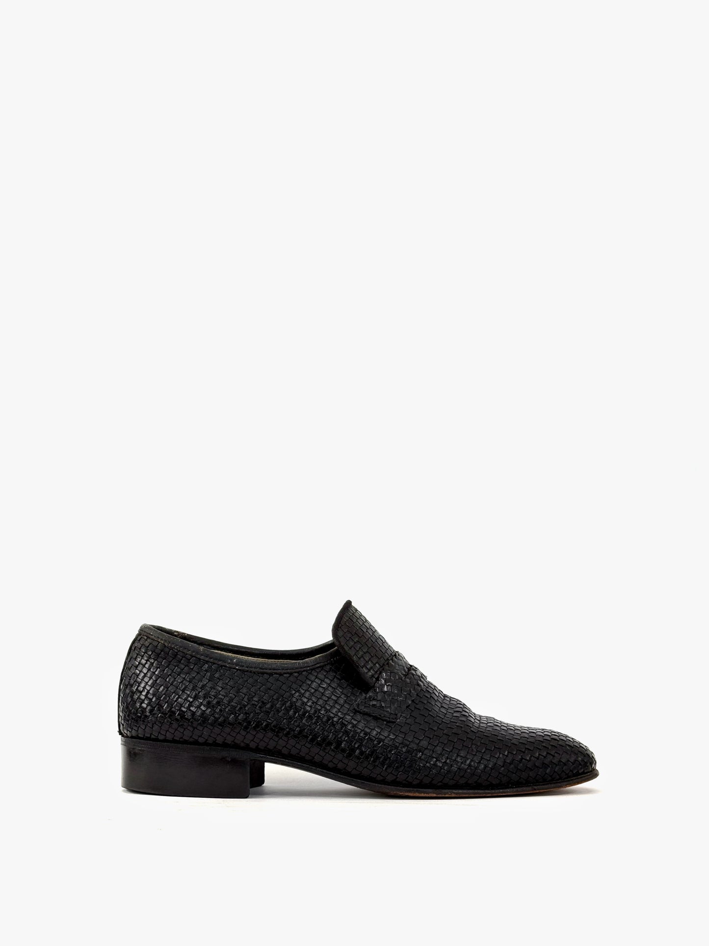 '70s Vintage Woven Loafers in Leather