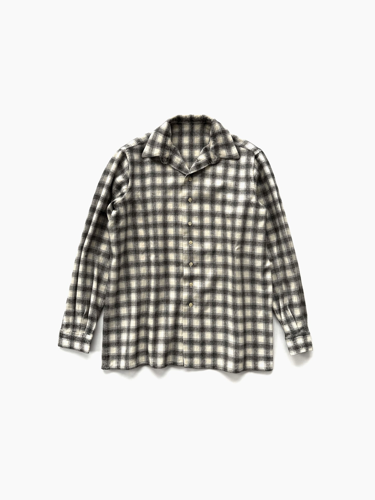 '70s Euro Vintage Su Misura Ombre Check Shirts in Wool