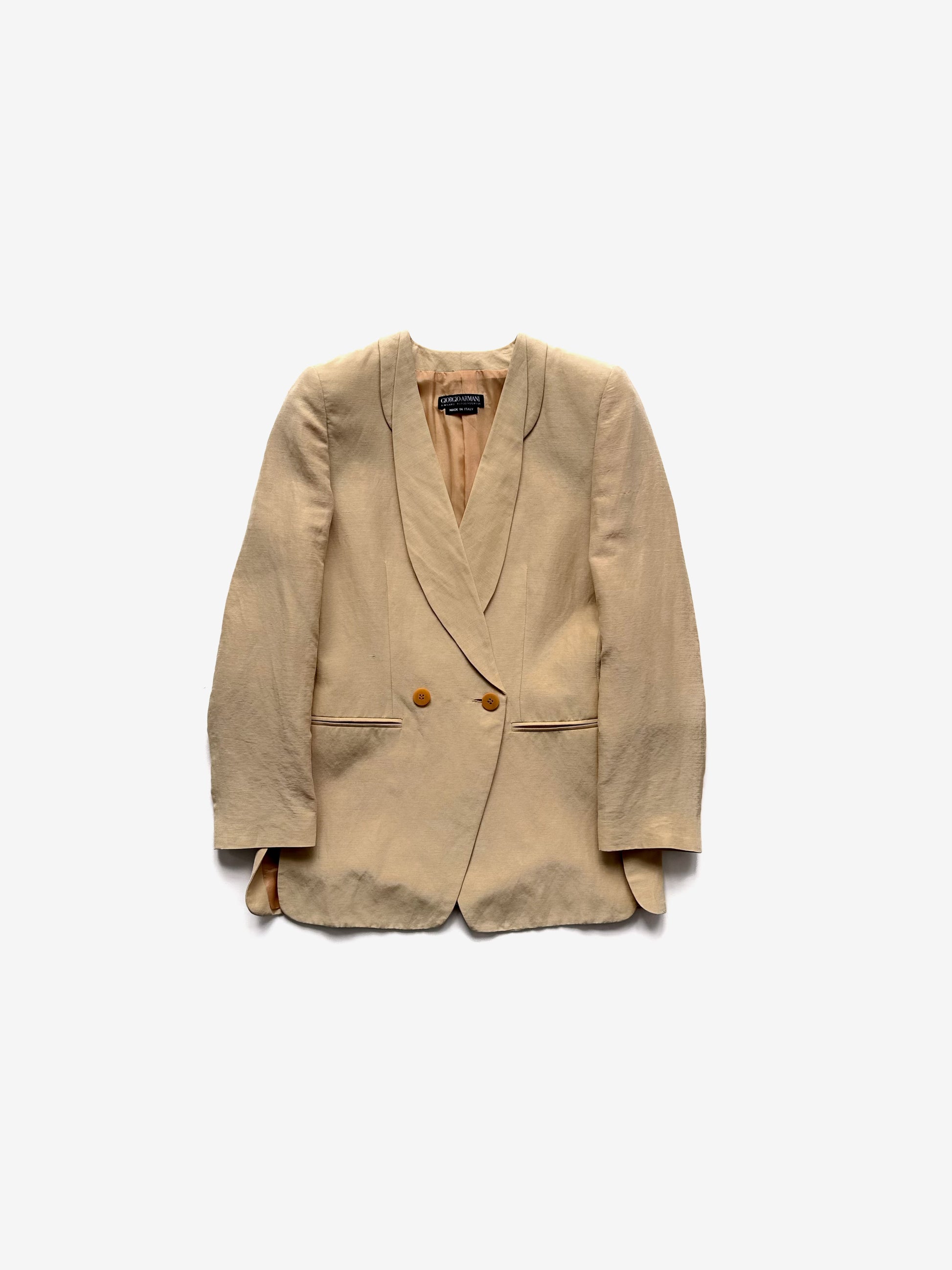 '90s Giorgio Armani Jacket in Linen Silk