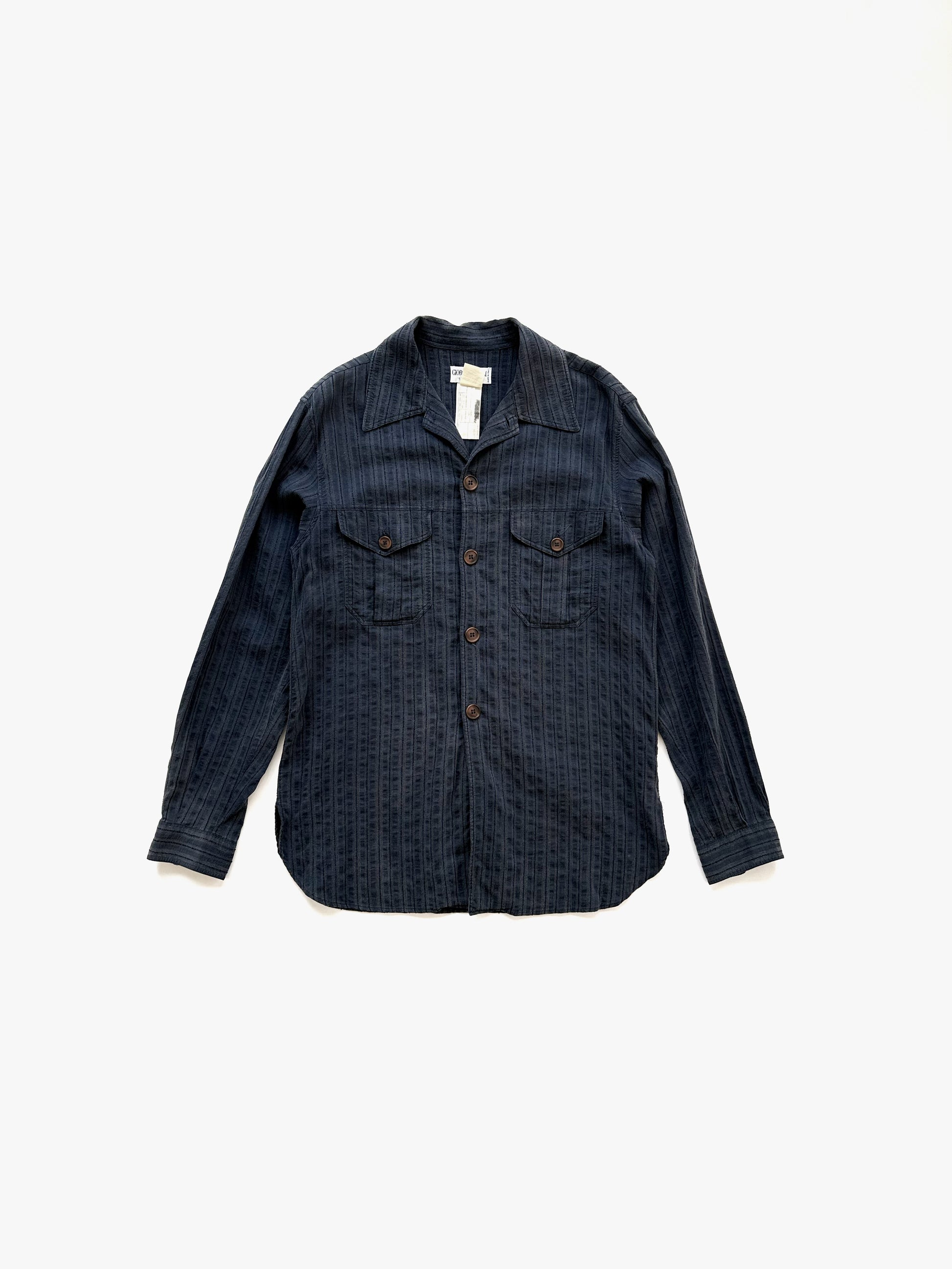 '90s Giorgio Armani Open coller Shirts in Cotton Viscose