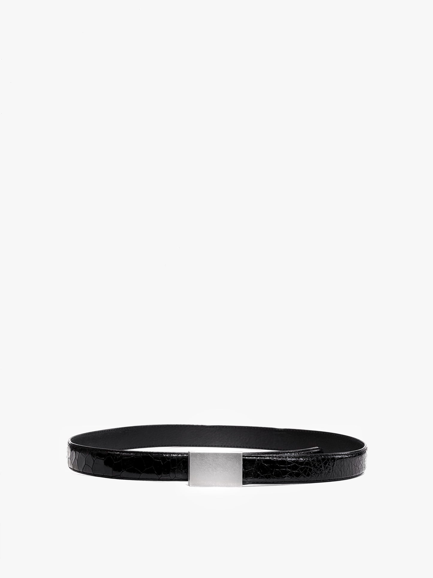 Vintage Crocodile Leather Belt with AB01 Buckle