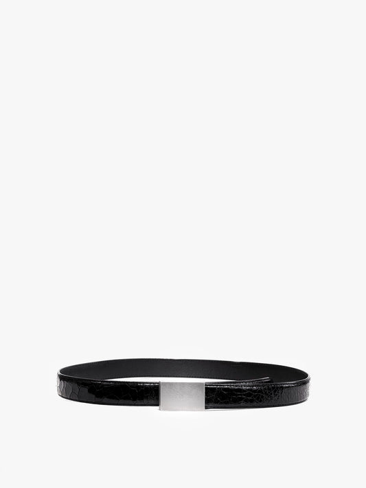 Vintage Crocodile Leather Belt with AB01 Buckle