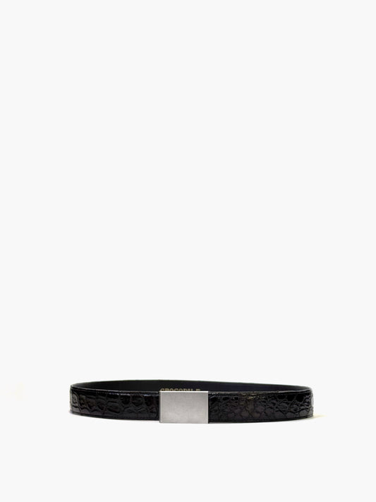 Vintage Crocodile Leather Belt with AB01 Buckle