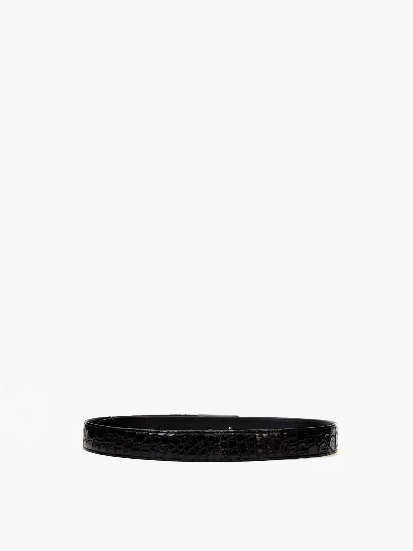 Vintage Crocodile Leather Belt with AB01 Buckle