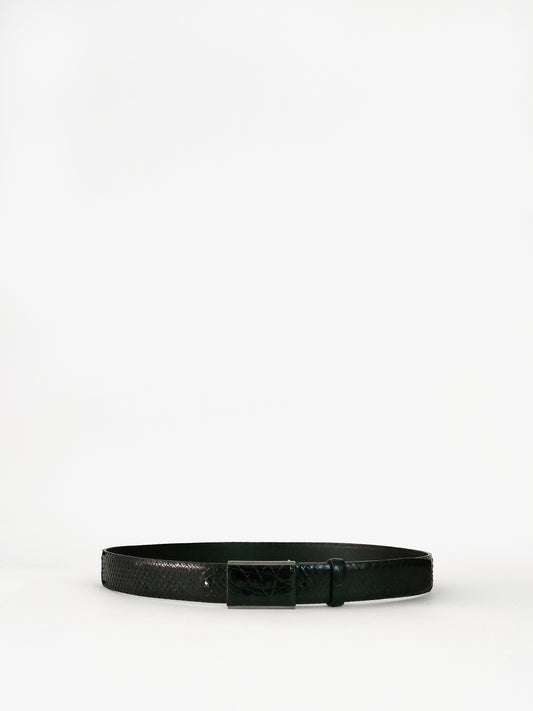 Giorgio Armani Belt in Python Leather with Flat Buckle