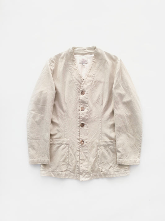 Armani Jeans Collarless Jacket in Cotton