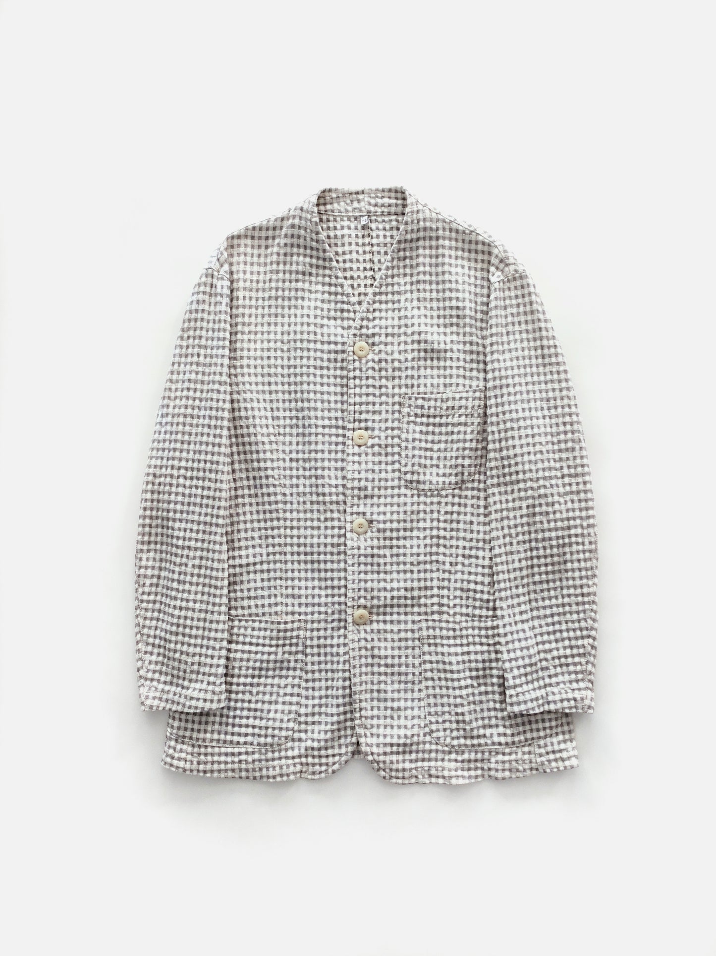 Armani Jeans Collarless Jacket in Cotton