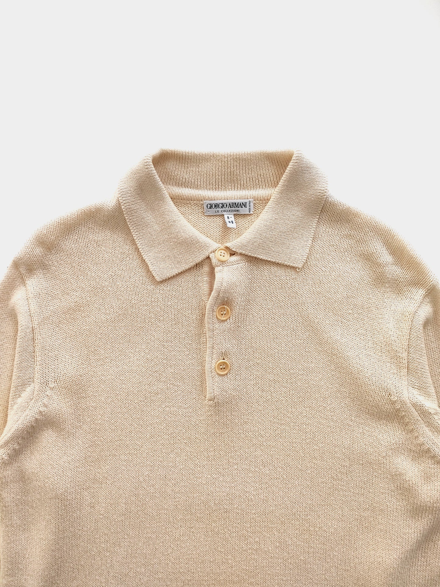 Giorgio Armani Polo Sweater in Cotton Silk