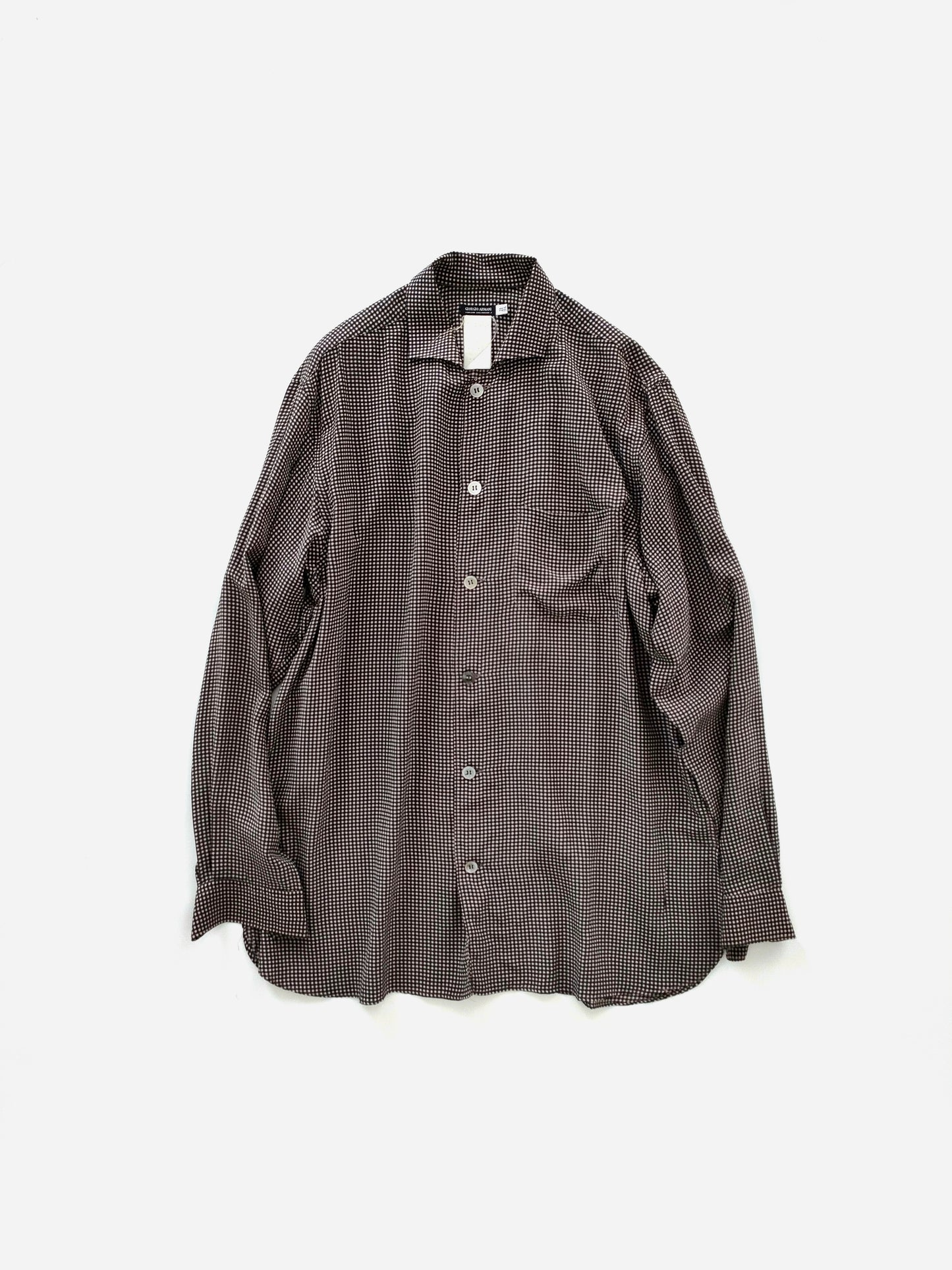 Giorgio Armani Open Collar Shirts in Silk