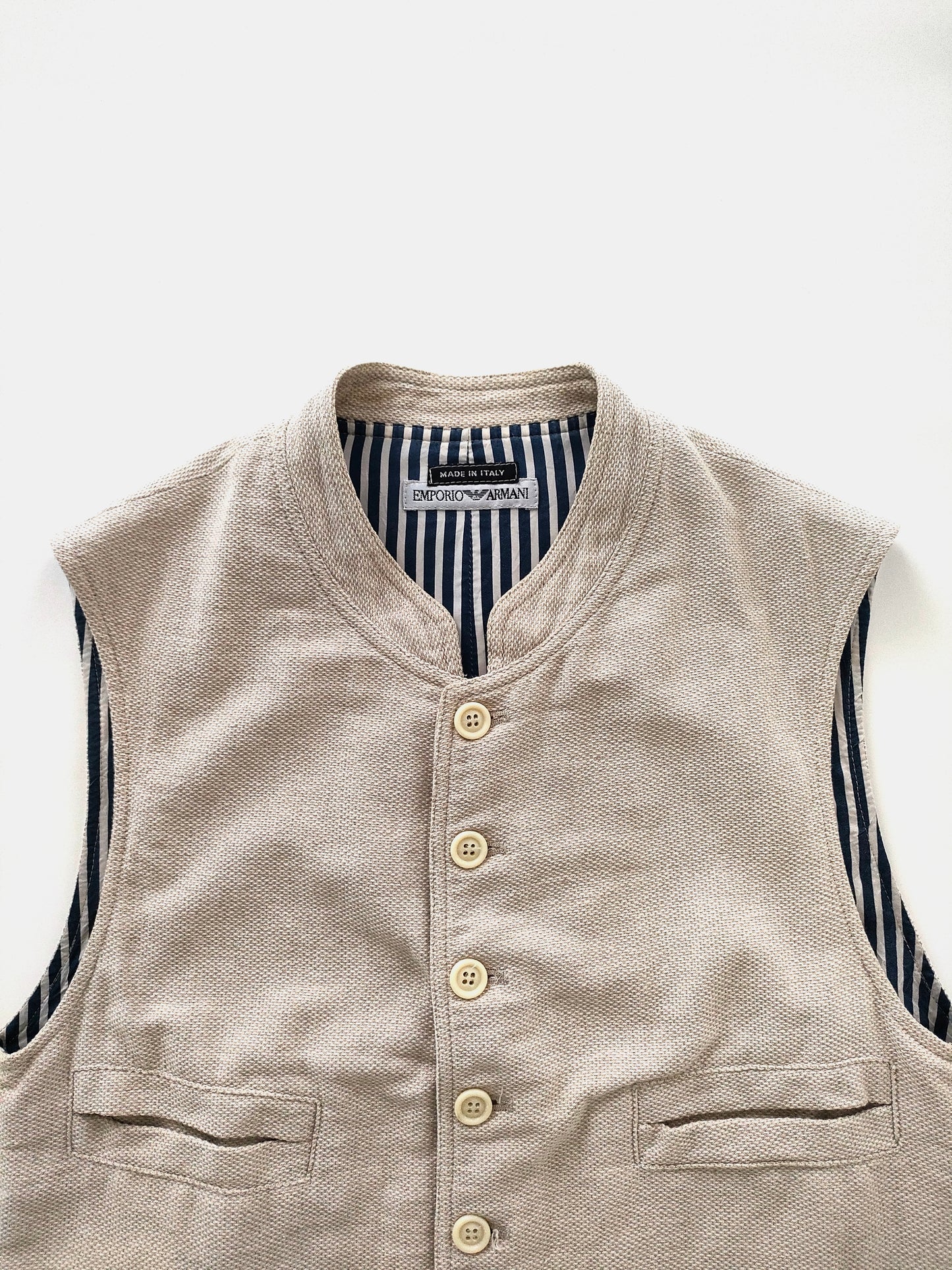 Emporio Armani Vest in Cotton Linen