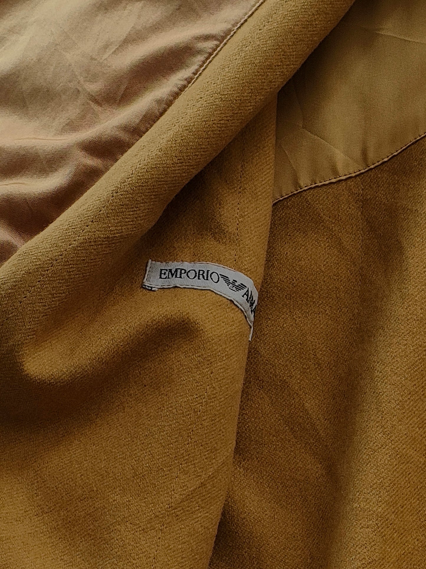 '90s Emporio Armani Iridescent Coat in Cotton Nylon