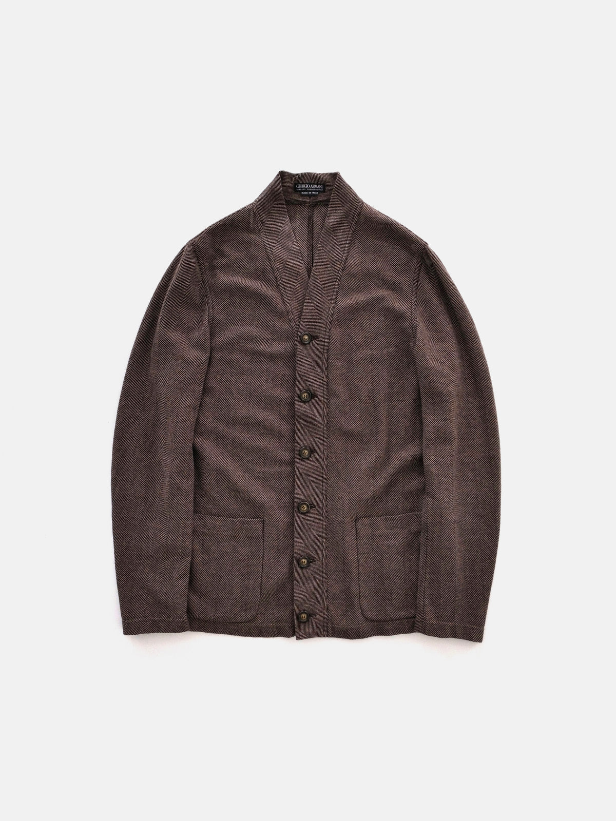 '90s Giorgio Armani Lapel less Jacket in Wool – A.A