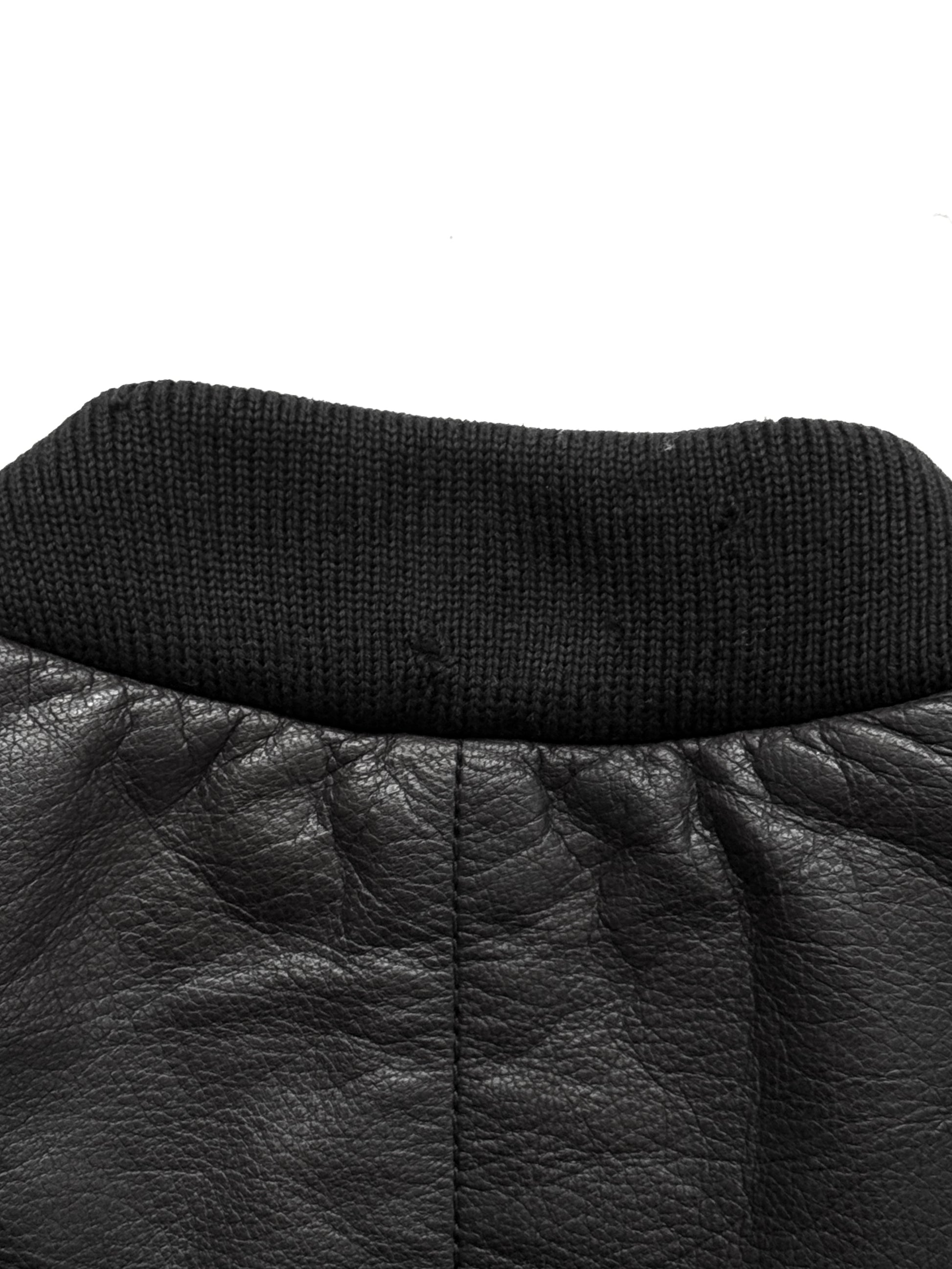 '90s Giorgio Armani Collezioni Quilted Bomber Blouson in Leather