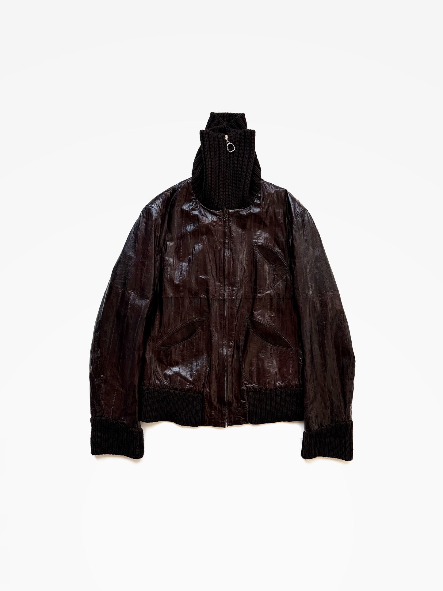 '00s Trussardi Leather Jacket in Eel Leather
