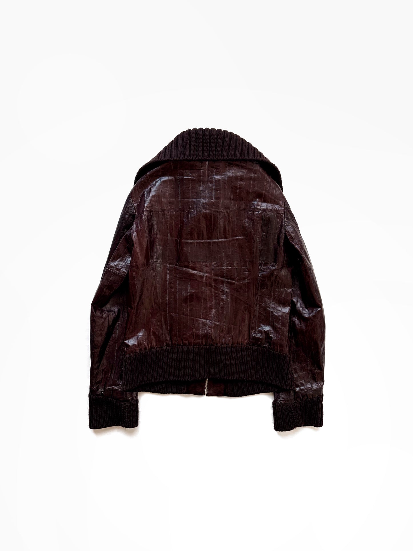 '00s Trussardi Leather Jacket in Eel Leather