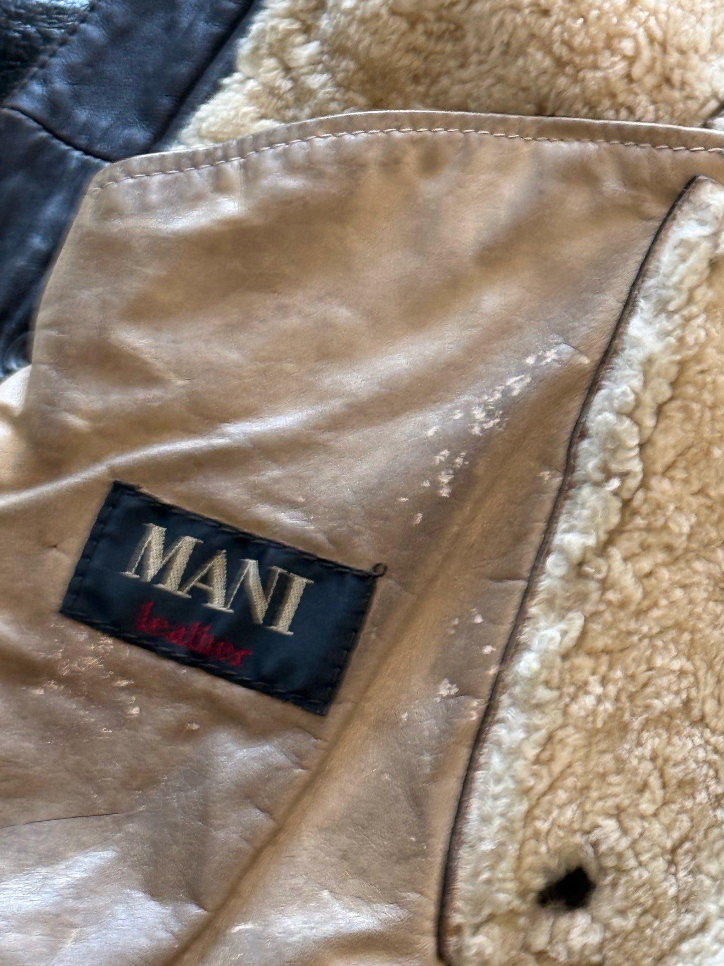 '80s Mani by Giorgio Armani Bomber Jacket in Shearling