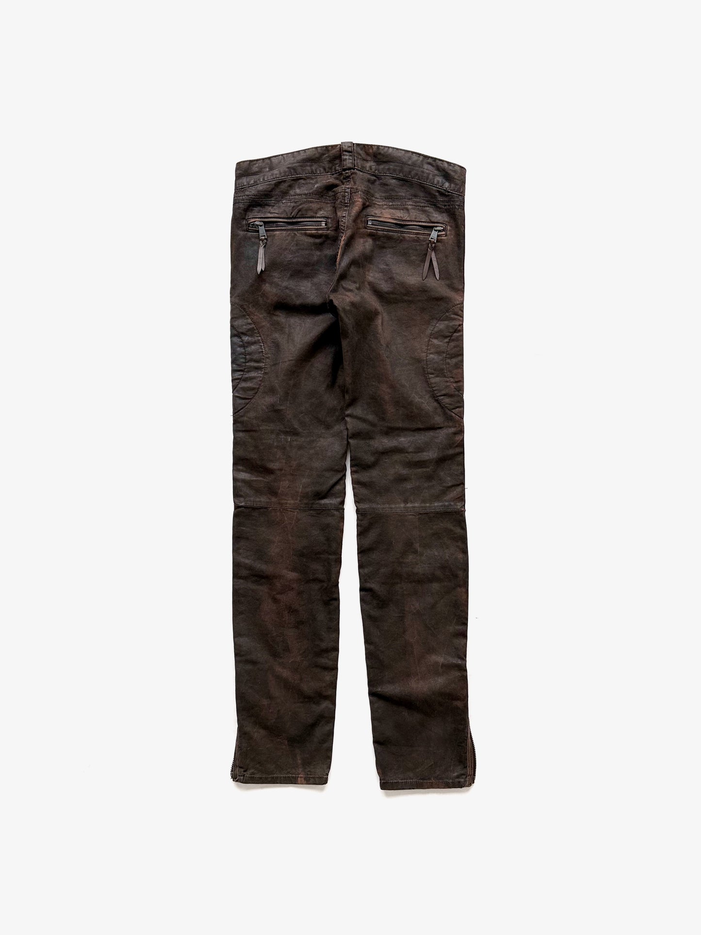 Ralph Lauren Coated Biker Pants in Cotton